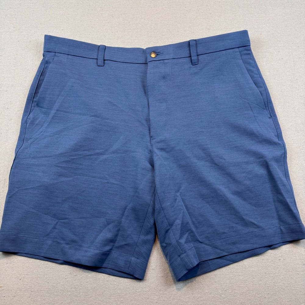 Callaway Mens Golf Shorts Blue Heathered Opti-Dri Stretch Size 38 CO53 Flat